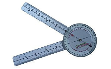 The REA Tape Goniometer  Material: Toughened Clear Plastic  Graduation: 0-340mm  Protrector: 0-360 DGR